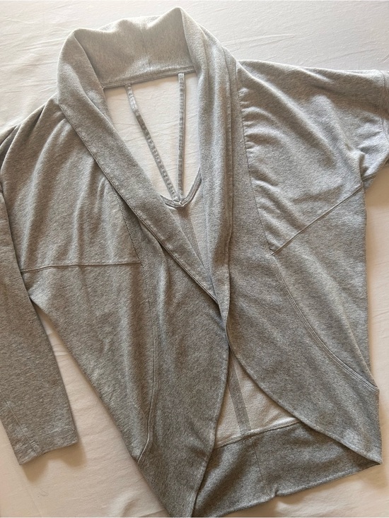 Zella Sweaters - Zella Gray Open Back Dolman Sleeve Yoga Wrap Cardigan Medium